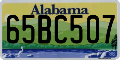 AL license plate 65BC507