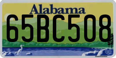 AL license plate 65BC508