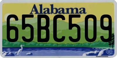 AL license plate 65BC509