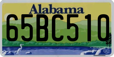 AL license plate 65BC510