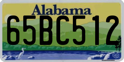 AL license plate 65BC512
