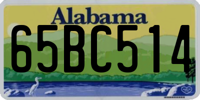 AL license plate 65BC514