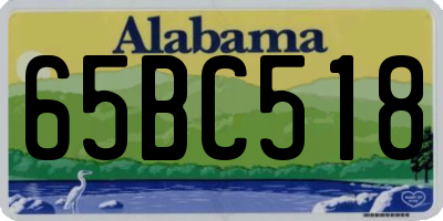 AL license plate 65BC518