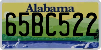 AL license plate 65BC522