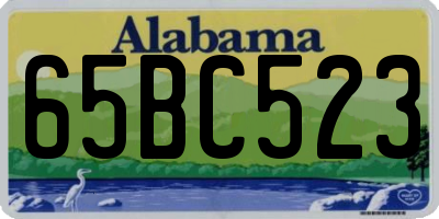 AL license plate 65BC523