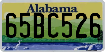 AL license plate 65BC526