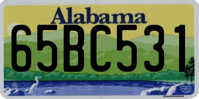 AL license plate 65BC531