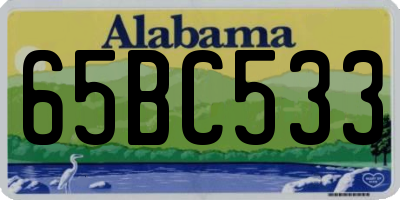AL license plate 65BC533