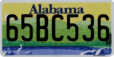 AL license plate 65BC536