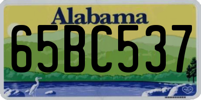AL license plate 65BC537
