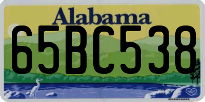 AL license plate 65BC538
