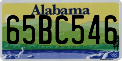 AL license plate 65BC546