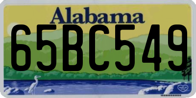 AL license plate 65BC549