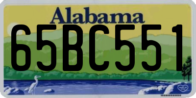 AL license plate 65BC551