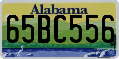 AL license plate 65BC556