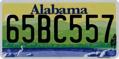 AL license plate 65BC557