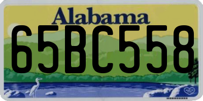 AL license plate 65BC558
