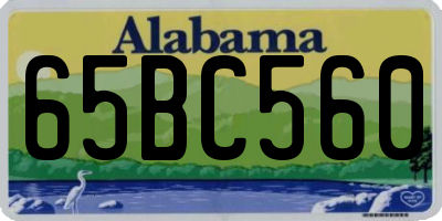 AL license plate 65BC560