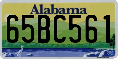 AL license plate 65BC561