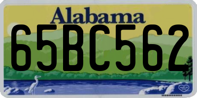 AL license plate 65BC562