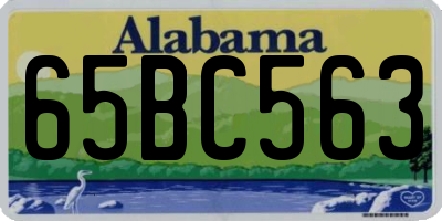 AL license plate 65BC563