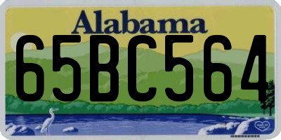 AL license plate 65BC564