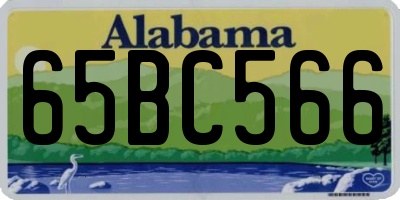 AL license plate 65BC566