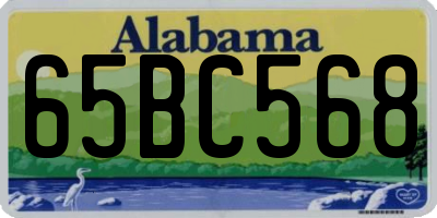 AL license plate 65BC568