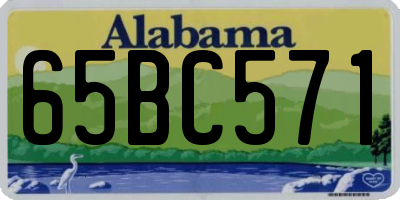 AL license plate 65BC571