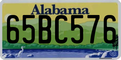 AL license plate 65BC576