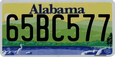 AL license plate 65BC577