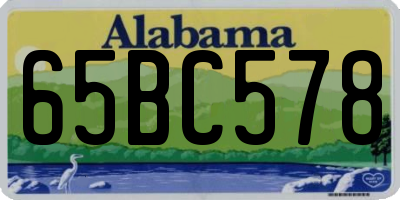 AL license plate 65BC578