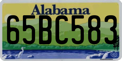 AL license plate 65BC583