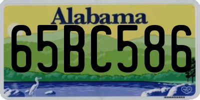 AL license plate 65BC586