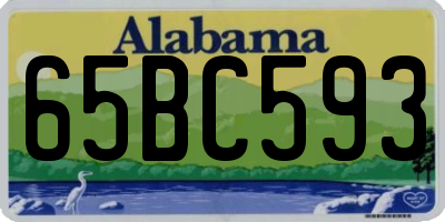 AL license plate 65BC593