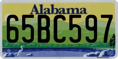 AL license plate 65BC597