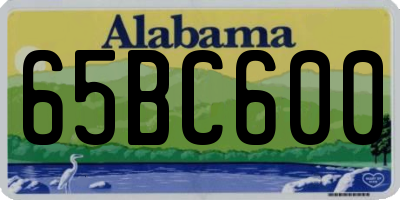 AL license plate 65BC600