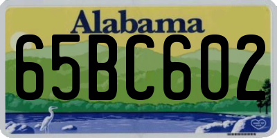 AL license plate 65BC602
