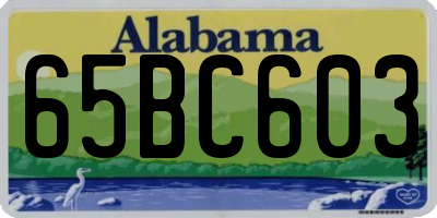 AL license plate 65BC603