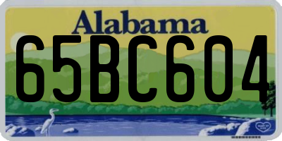 AL license plate 65BC604