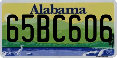 AL license plate 65BC606