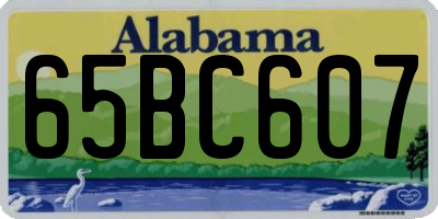 AL license plate 65BC607