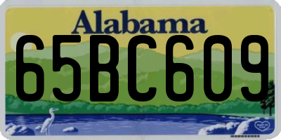 AL license plate 65BC609