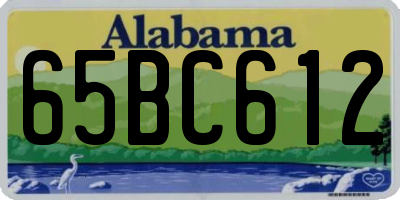 AL license plate 65BC612