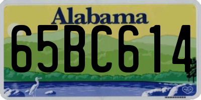 AL license plate 65BC614