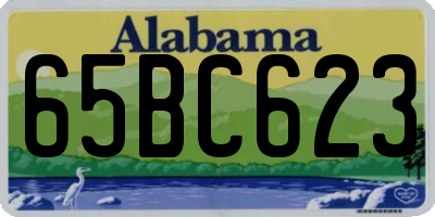 AL license plate 65BC623