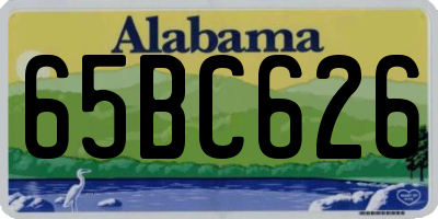 AL license plate 65BC626