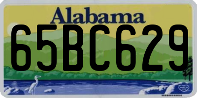 AL license plate 65BC629