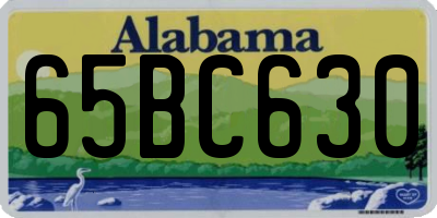 AL license plate 65BC630
