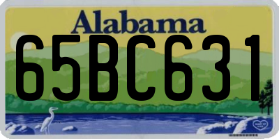AL license plate 65BC631